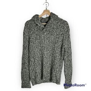 Polo By Ralph Lauren Women's Large Linen & Cotton Black & White Pullover Sweater